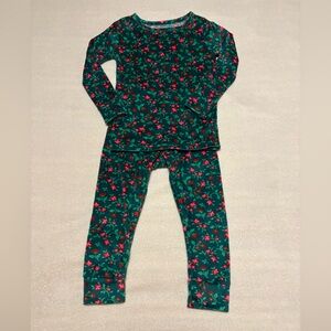 Cat & Jack Green Floral Kids Pajama Set